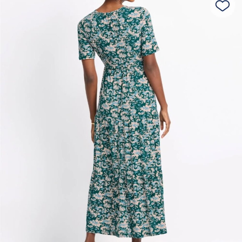 Gilli Tau Tier Hem Dress - Green - Size Medium - Picture 4 of 6